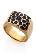 Lama Gold Black Ring
