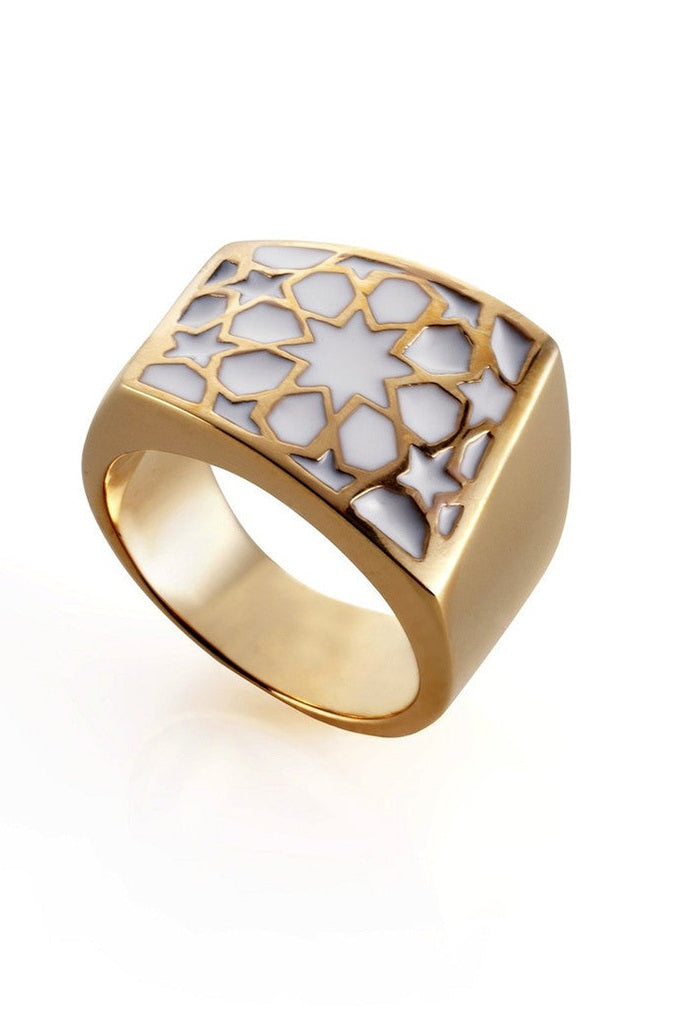 Lama Gold White Ring