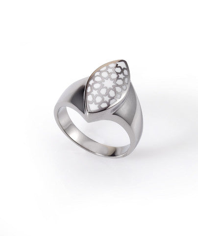 Flunta Ring Stainless Steel White