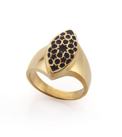 Flunta Ring Gold With Black