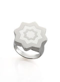 Abraham Shield Ring - Star Shield - Stainless Steel White