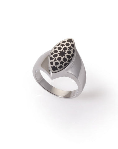 Flunta Ring Stainless Steel With Black