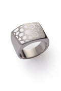 Lama Stainless Steel White Ring