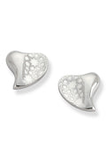 Heart Stainless Steel White Earrings