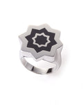 Abraham Shield Ring - Star Shield - Stainless Steel Black