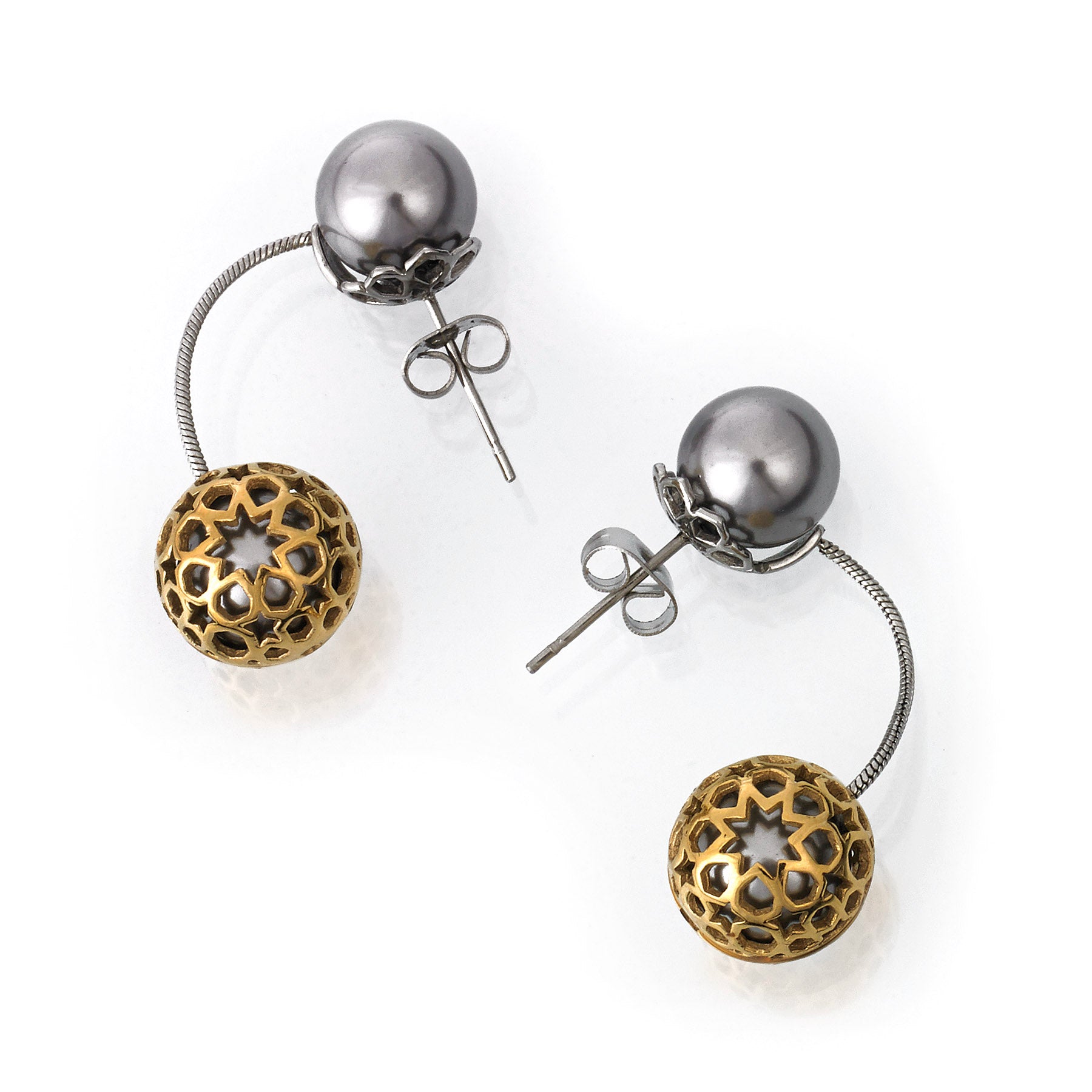 Silver First temptation earrings