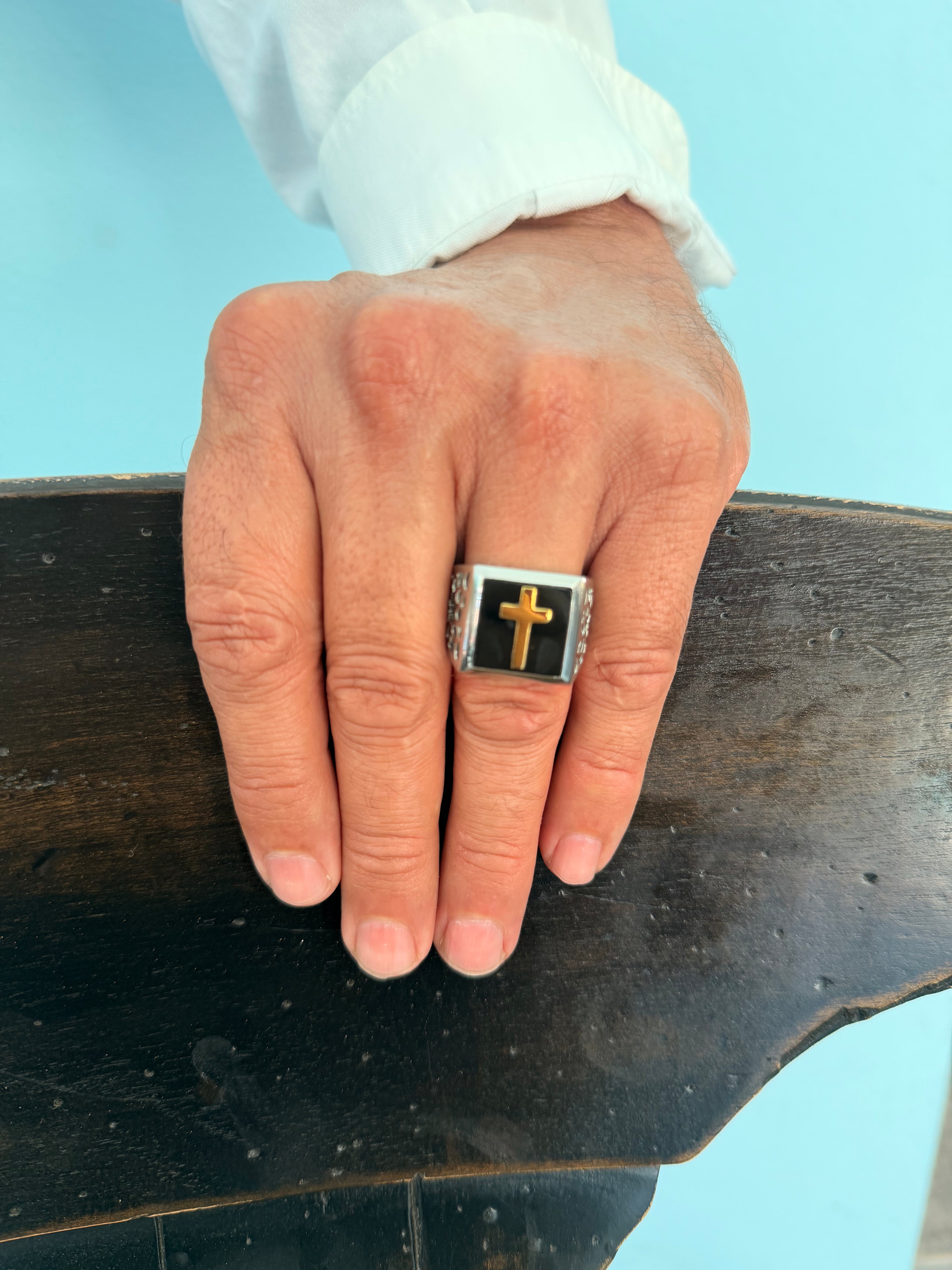 Agata Ring - Cross