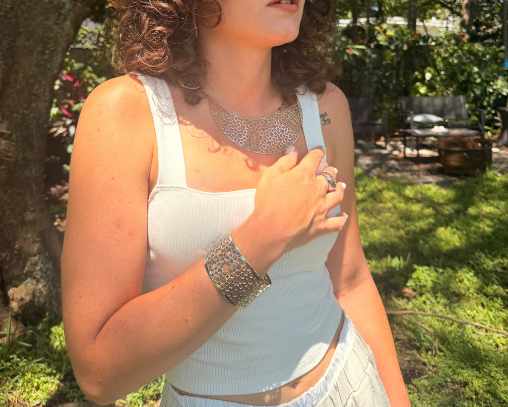 Titanium Jerusalem Light Cuff Bracelet
