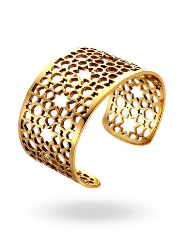 Gold Jerusalem Light Cuff Bracelet