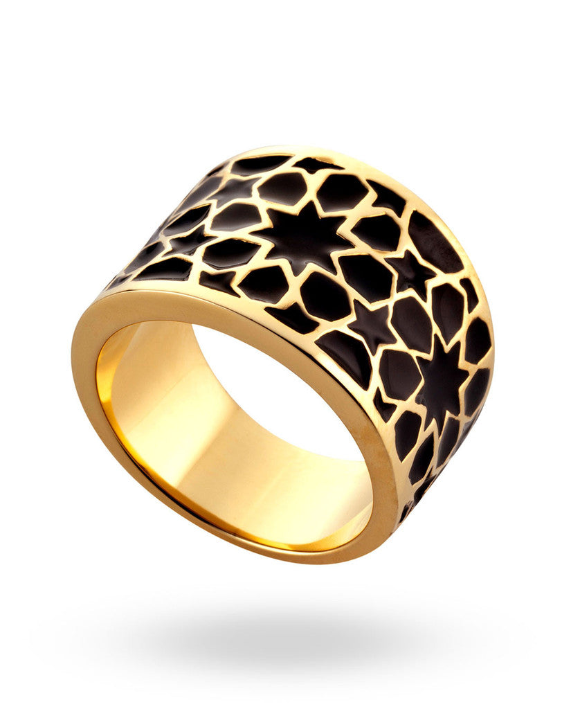 Roundabout Ring - Gold Black