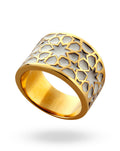 Roundabout Ring - Gold White