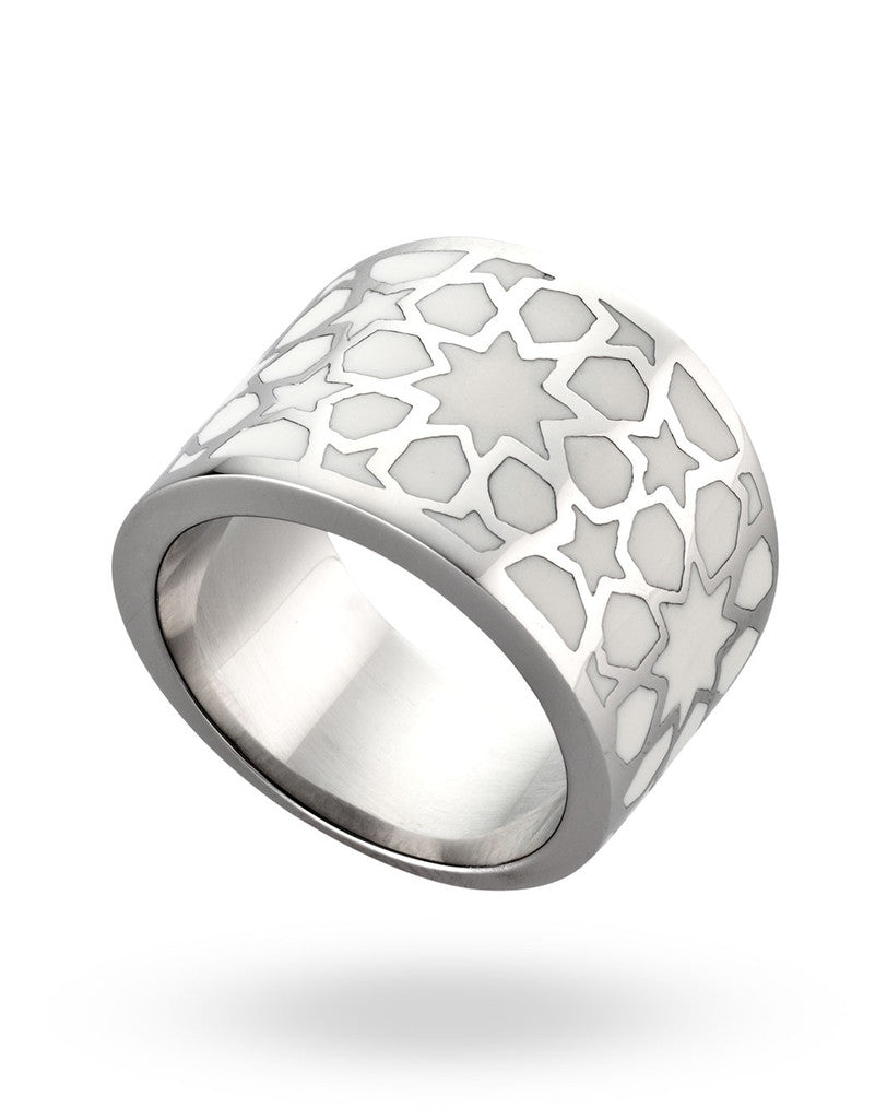 Roundabout Ring - Stainless Steel White